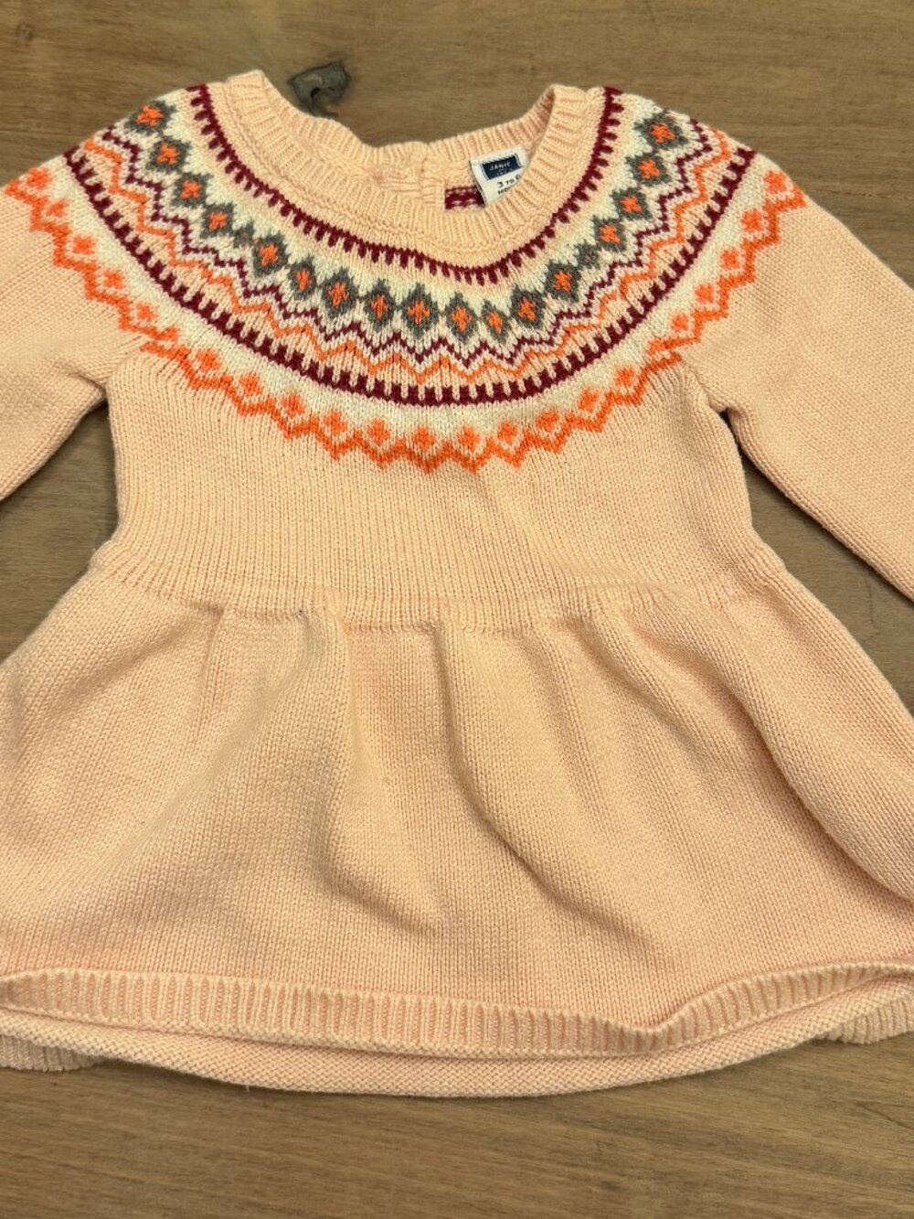 Janie and Jack Fair Isle Sweater Dress 3-6M